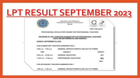 lpt result 2023|prc results 2023.